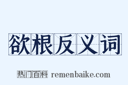 欲根反义词是什么意思的图片
